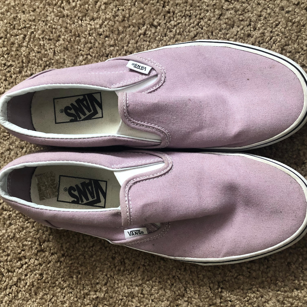 slip on lavender vans
